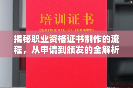 巢湖揭秘职业资格证书制作的流程，从申请到颁发的全解析